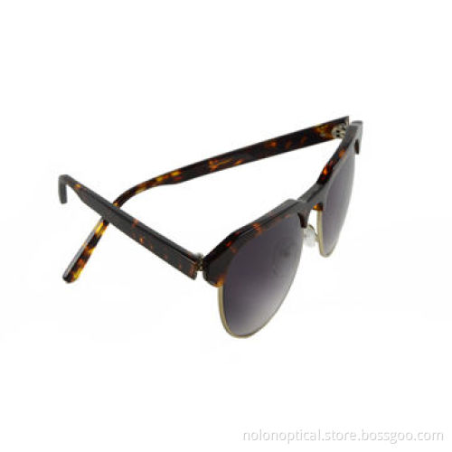 Tortoise acetate and metal frame sunglasses